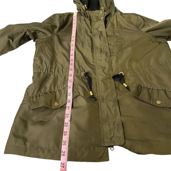 Miss Lili Women's Petite Green Hooded Lightweight Jacket PS Casual - Picture 5 of 12